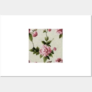 Floral Dusty Pink Vintage Pattern Posters and Art